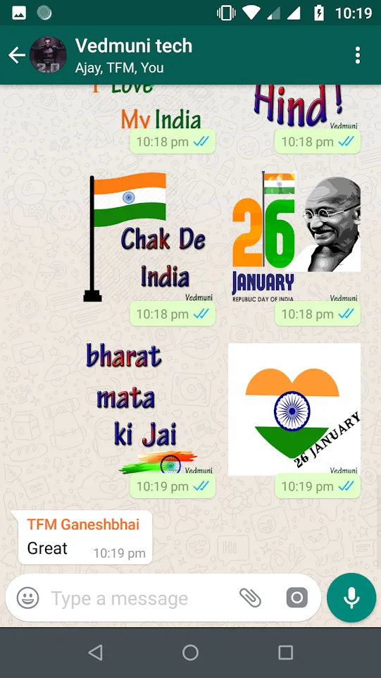 Republic Day Stickers | Indus Appstore | Screenshot