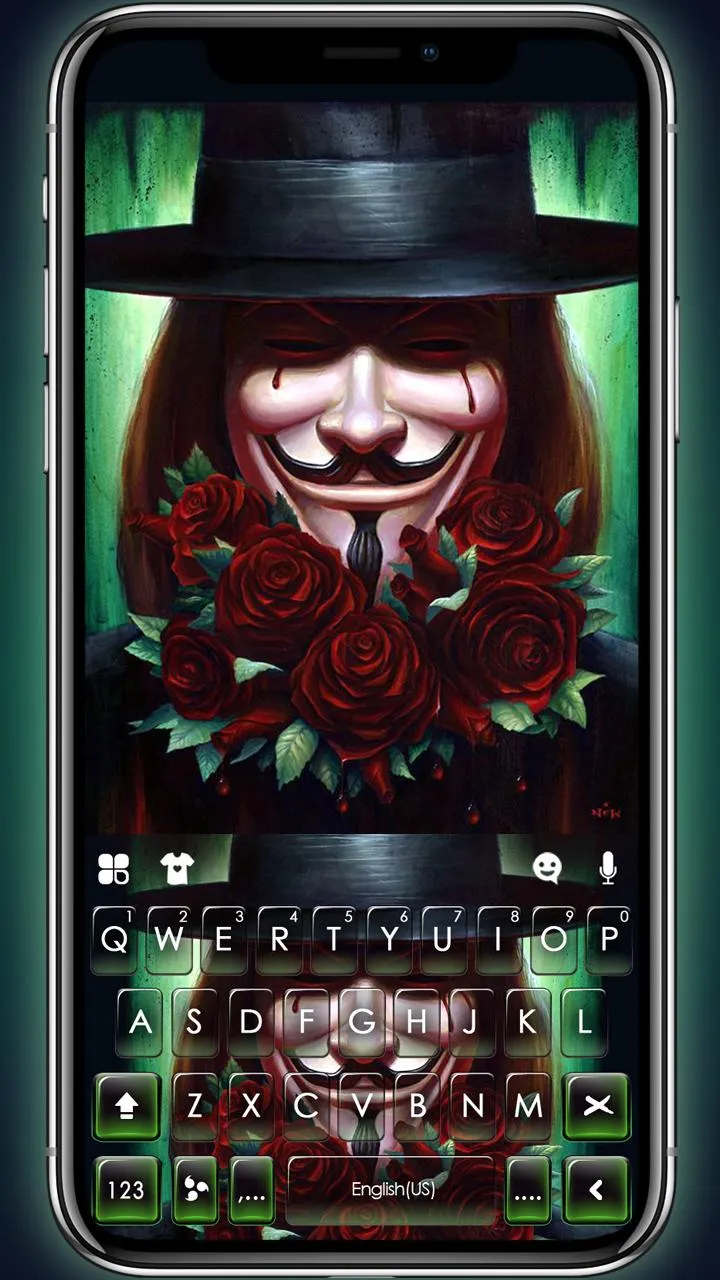 Anonymous Man Smile Keyboard T | Indus Appstore | Screenshot