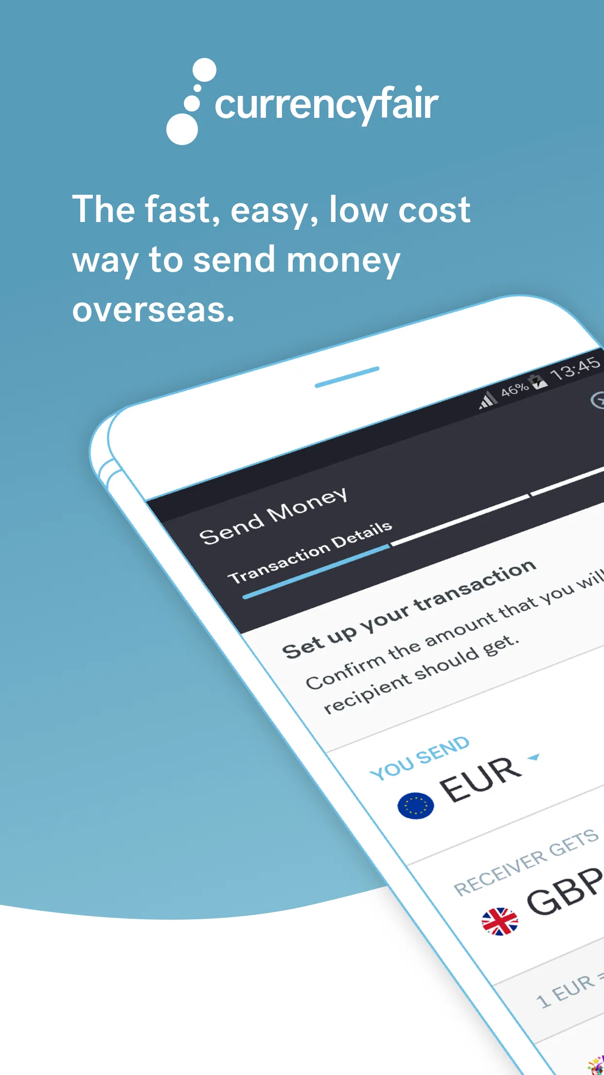 CurrencyFair Money Transfer | Indus Appstore | Screenshot