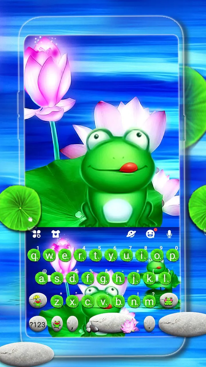 Cute Frog 3D Keyboard Backgrou | Indus Appstore | Screenshot