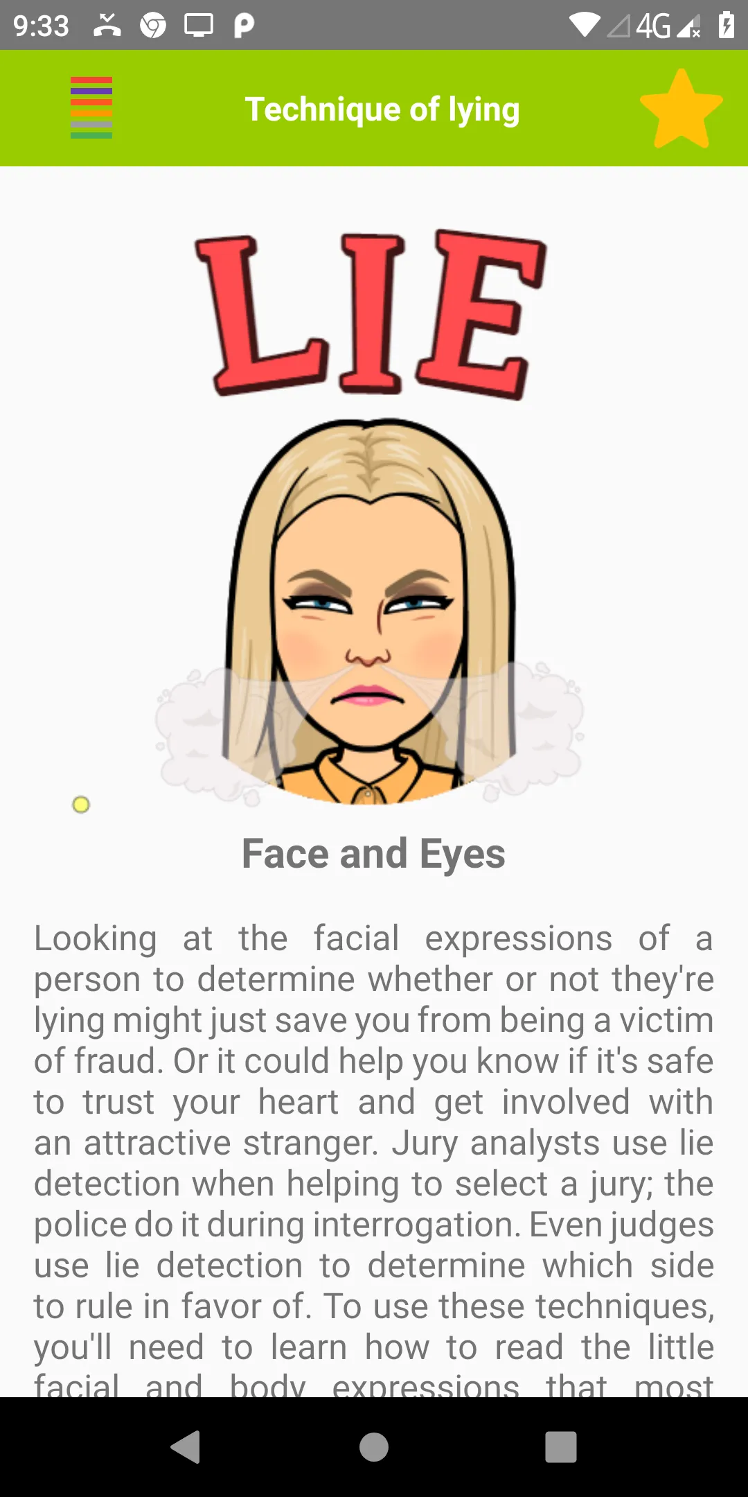 Technique of lying | Indus Appstore | Screenshot