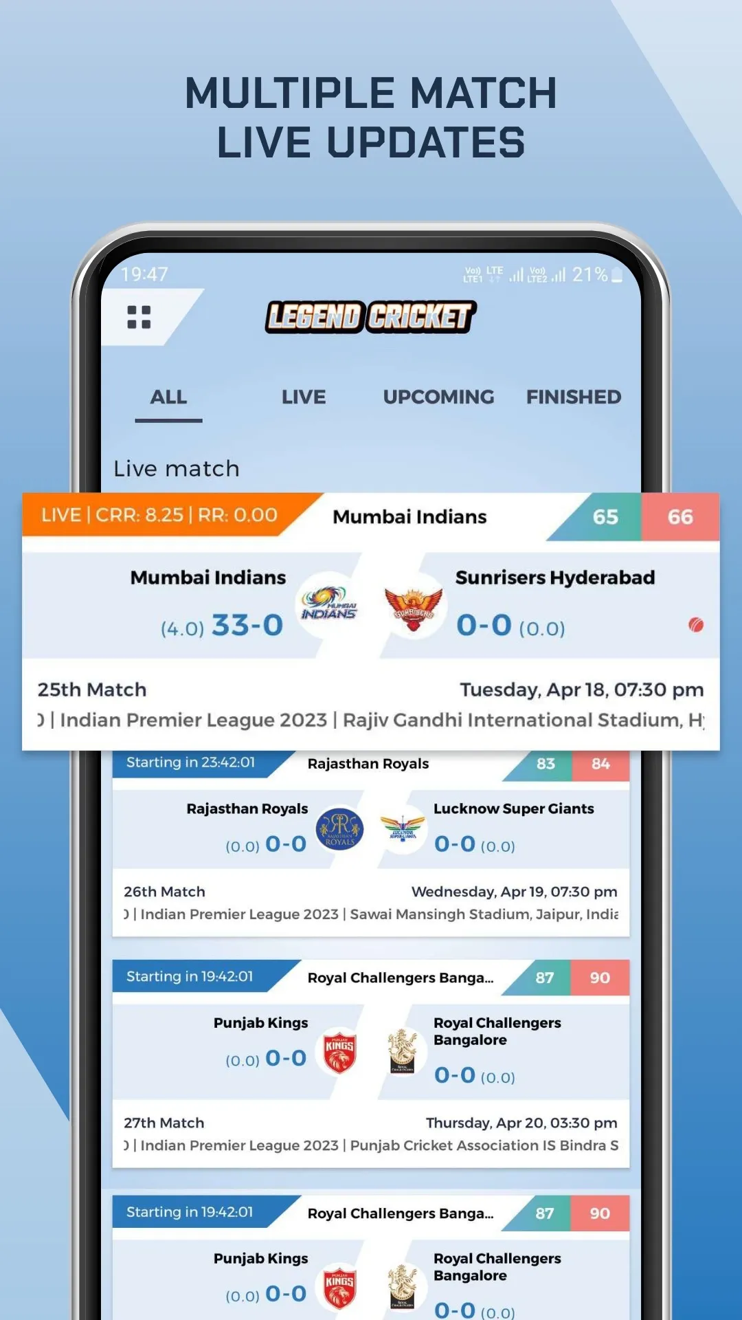 Legend Cricket Live Line | Indus Appstore | Screenshot