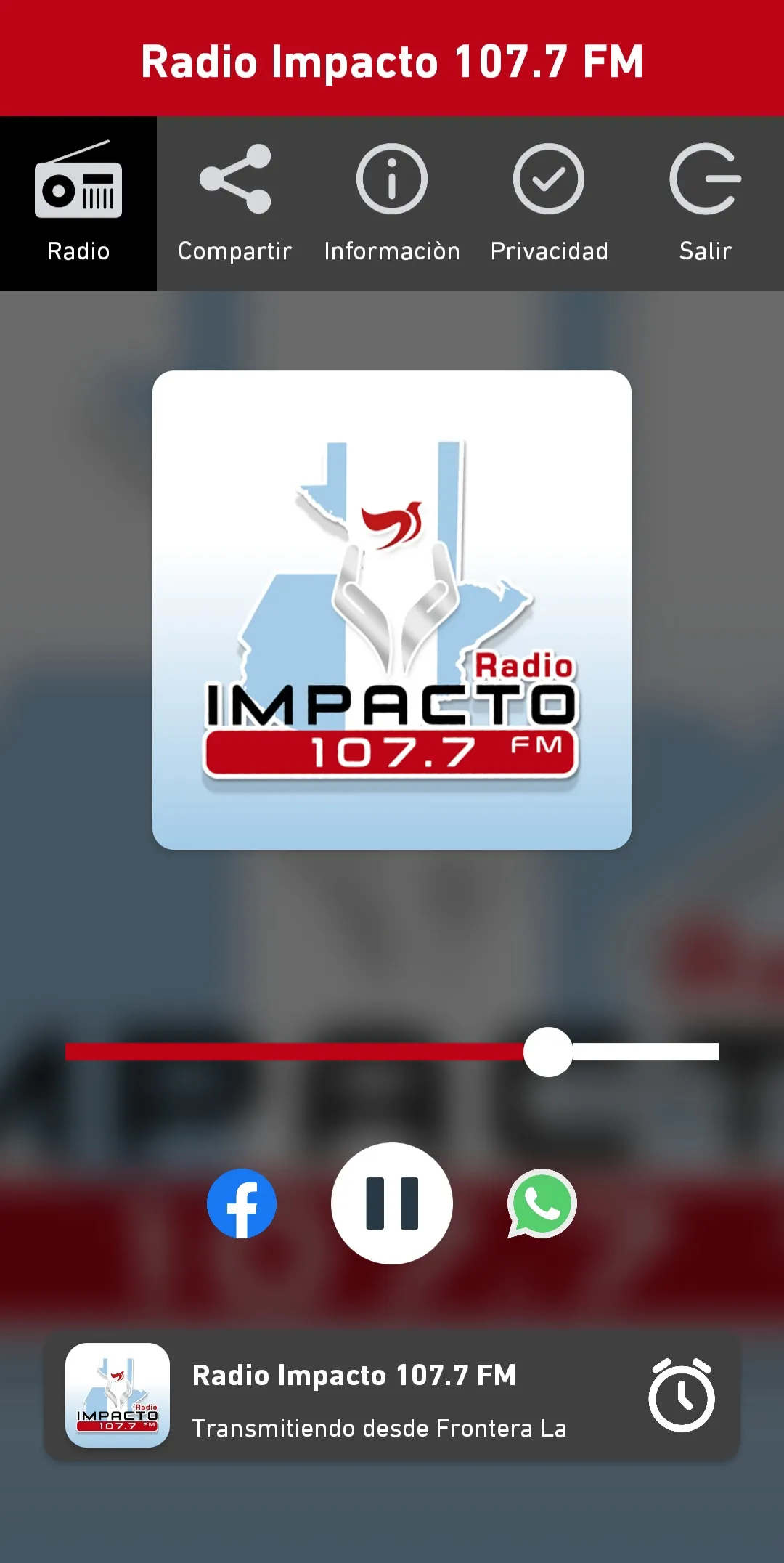 Radio Impacto 107.7 FM | Indus Appstore | Screenshot