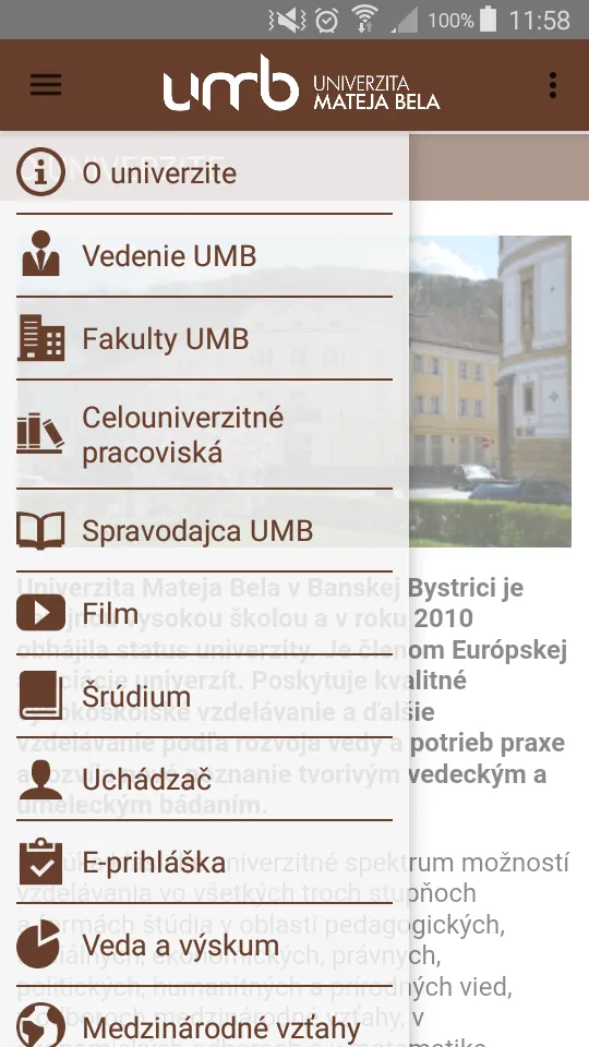 Univerzita Mateja Bela v Bansk | Indus Appstore | Screenshot