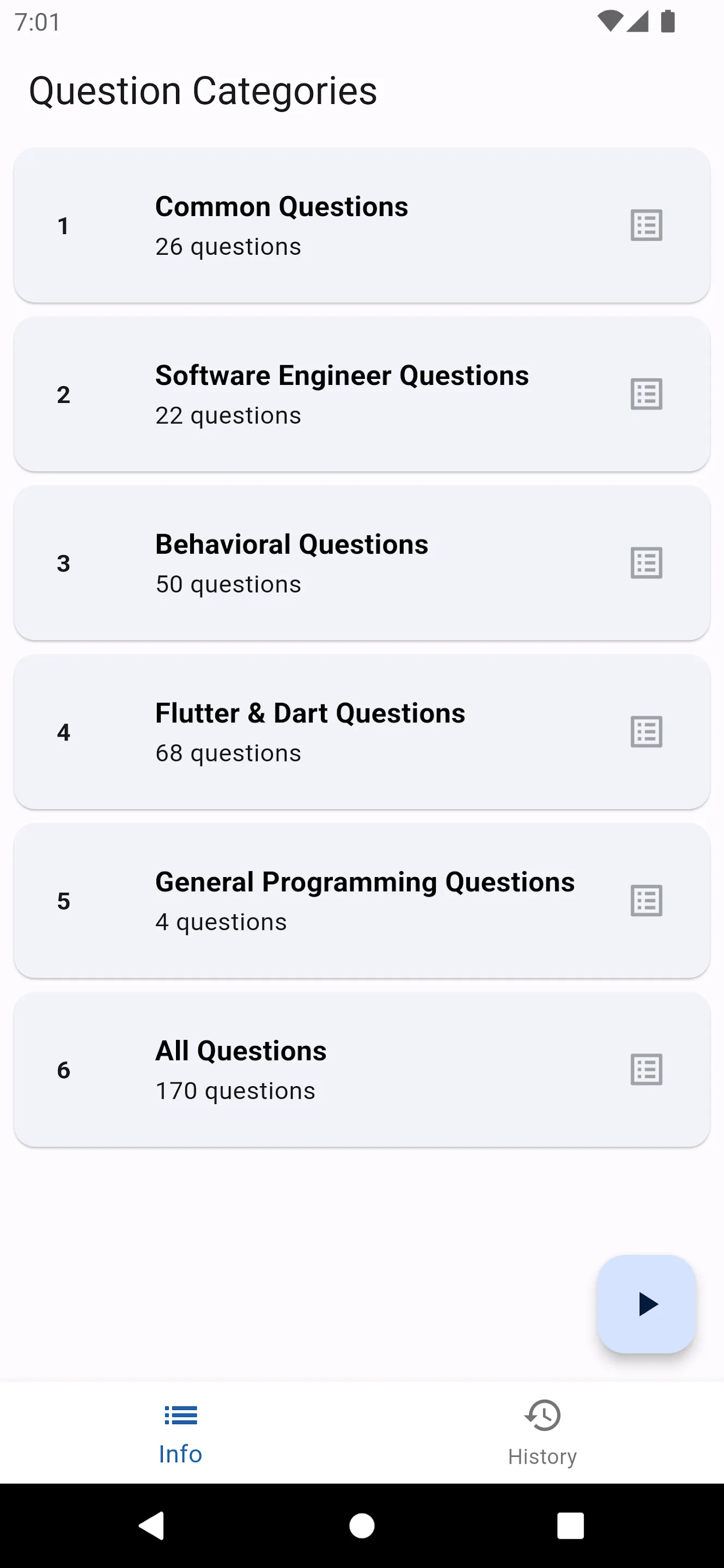 Flutter Interview Practice | Indus Appstore | Screenshot