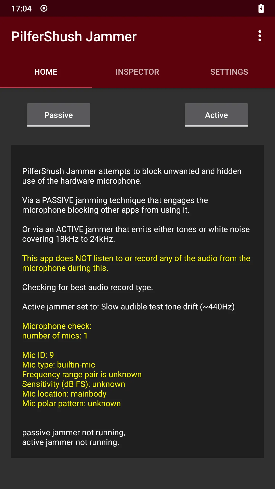 PilferShush Jammer | Indus Appstore | Screenshot