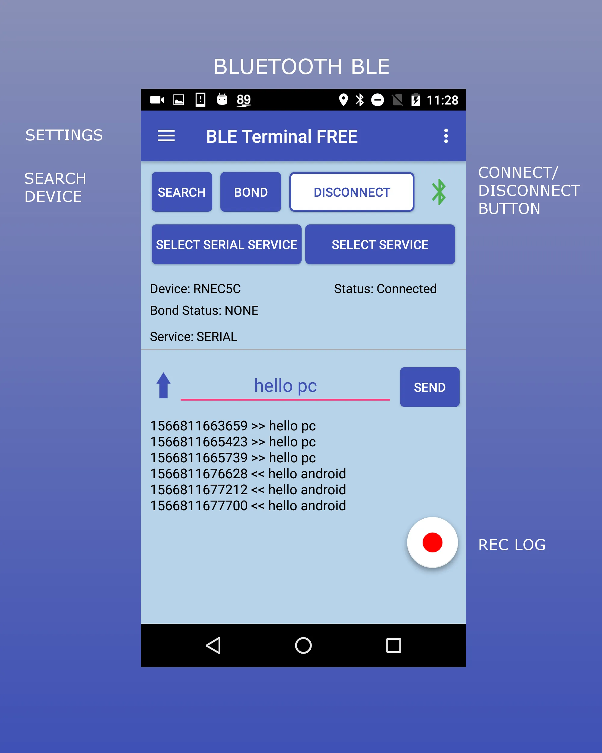 BLE Terminal | Indus Appstore | Screenshot