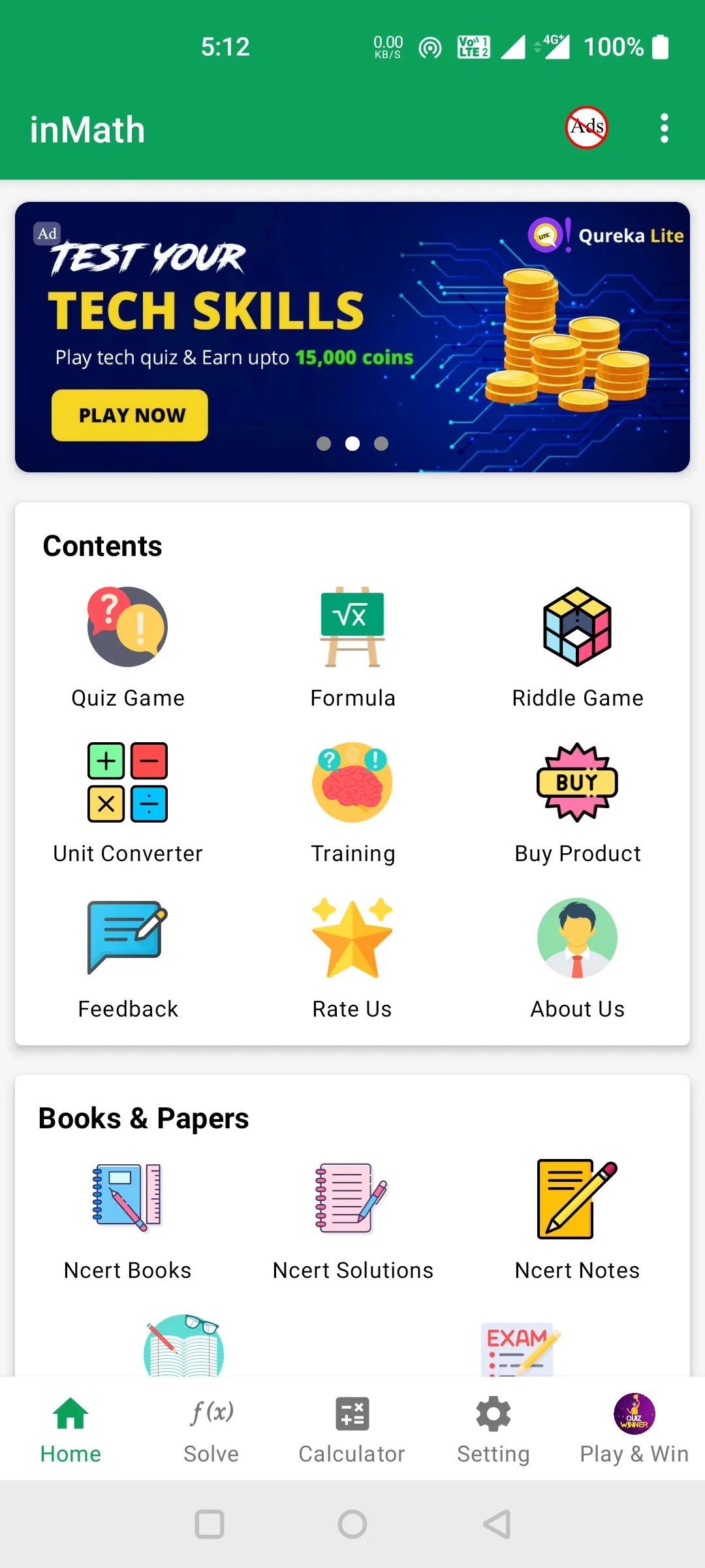 inMath: Math Formula & Games | Indus Appstore | Screenshot