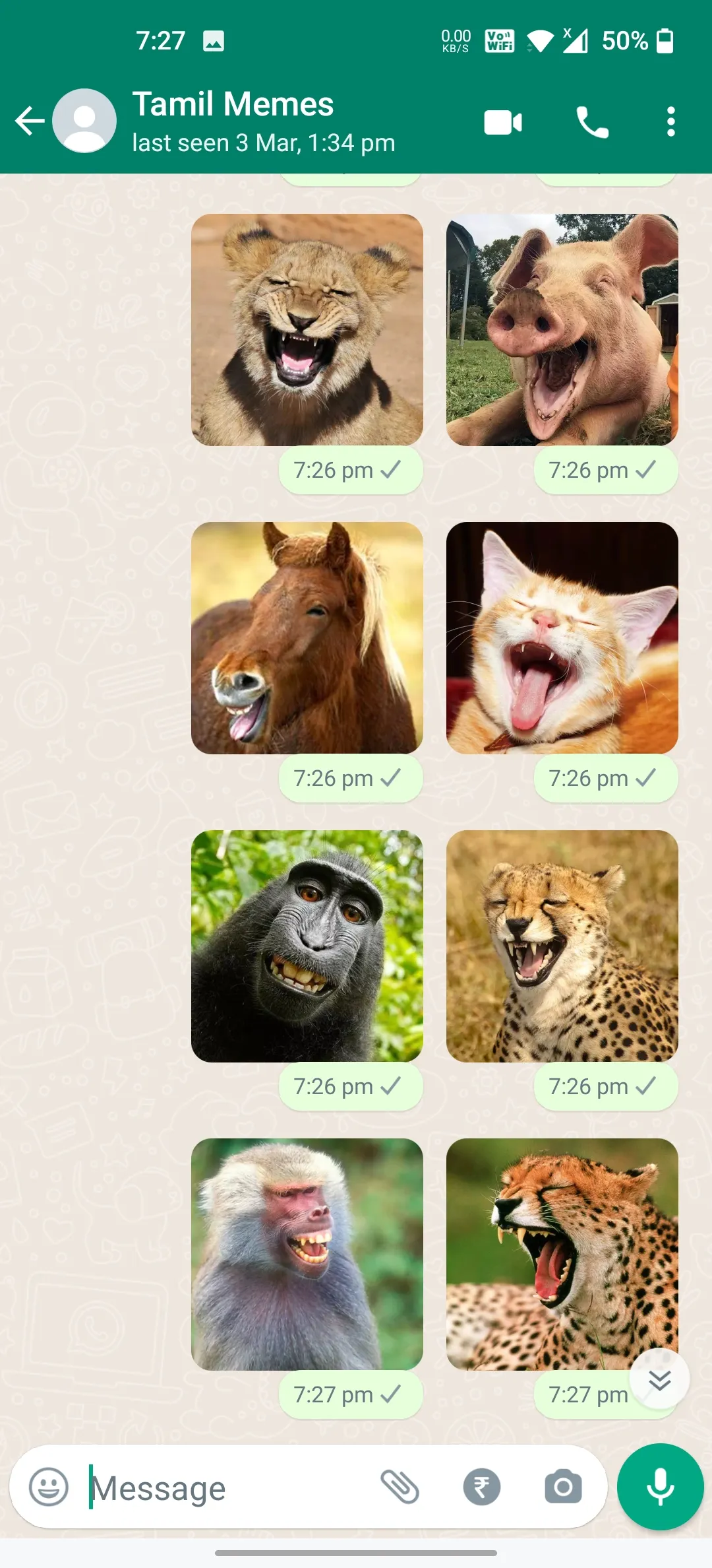 Animals Laughing Stickers | Indus Appstore | Screenshot