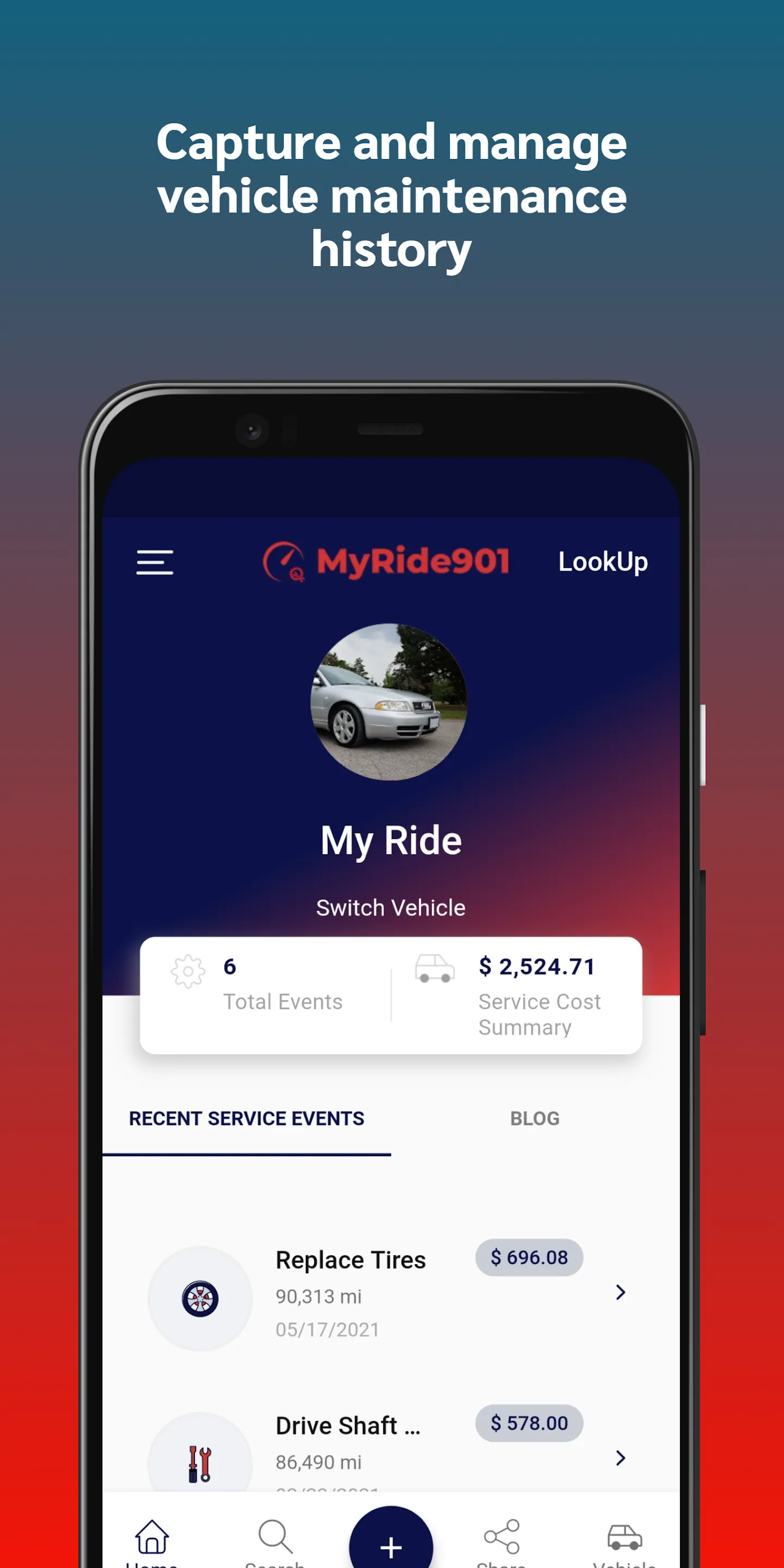 MyRide901 Car Maintenance Log | Indus Appstore | Screenshot