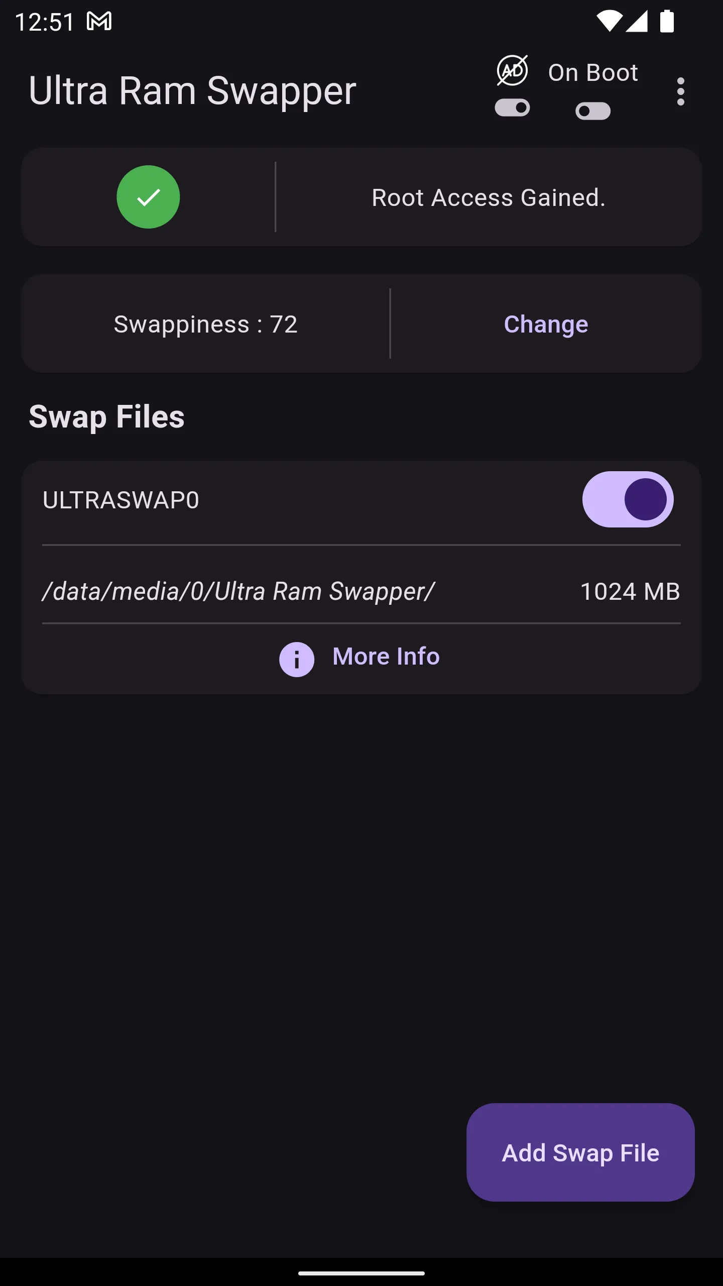 Ultra Ram Swapper | Indus Appstore | Screenshot