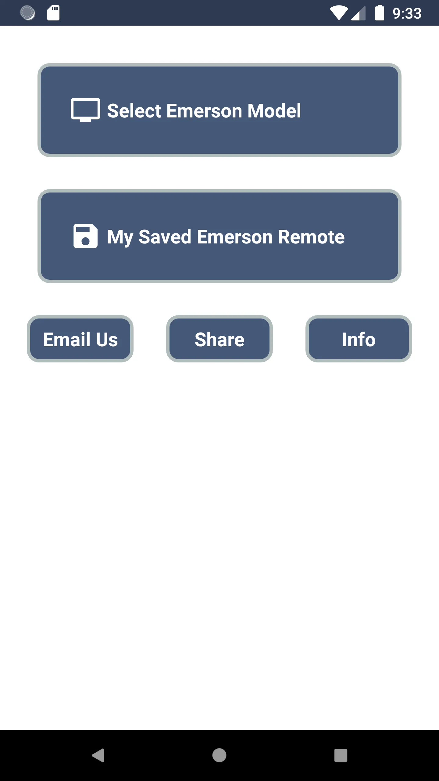 Emerson TV Remote | Indus Appstore | Screenshot