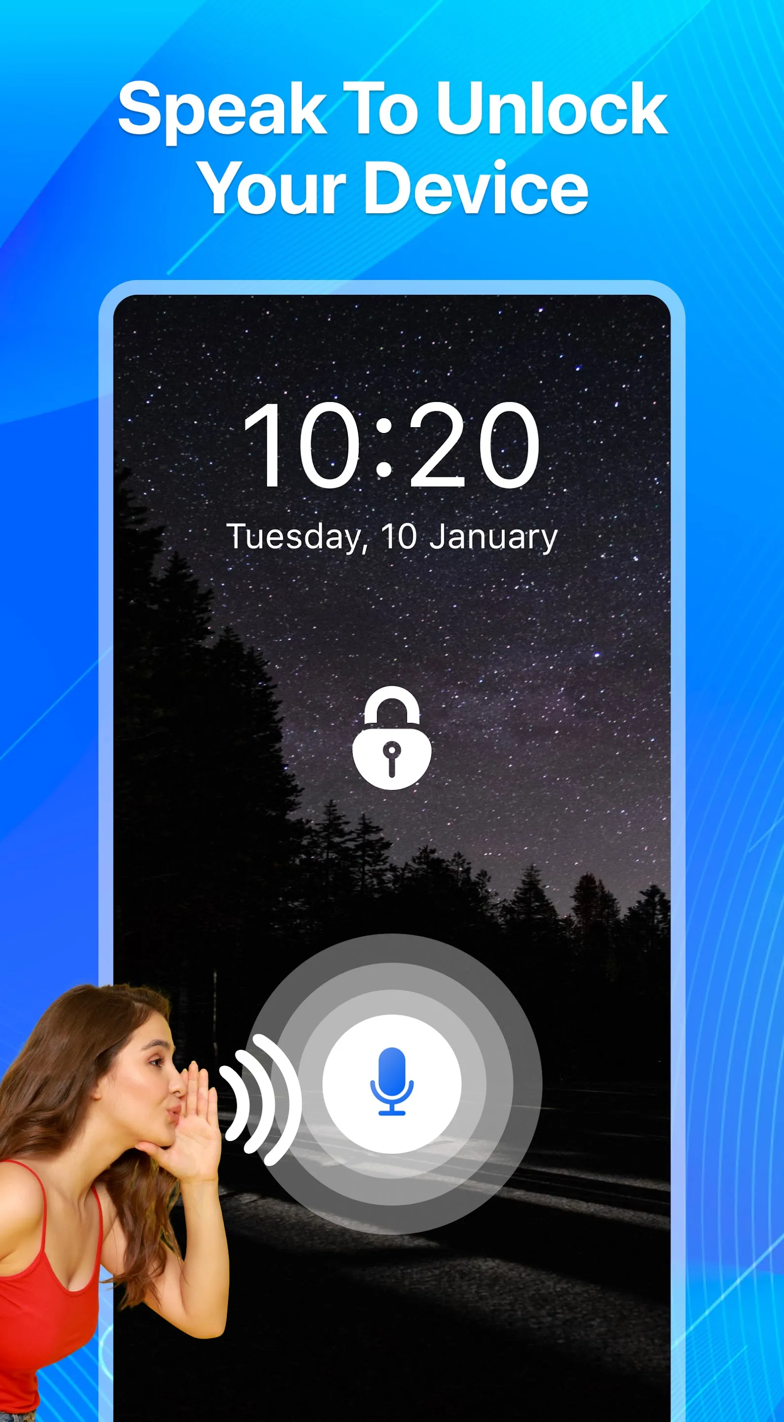 Voice Lock Screen: Pin Pattern | Indus Appstore | Screenshot