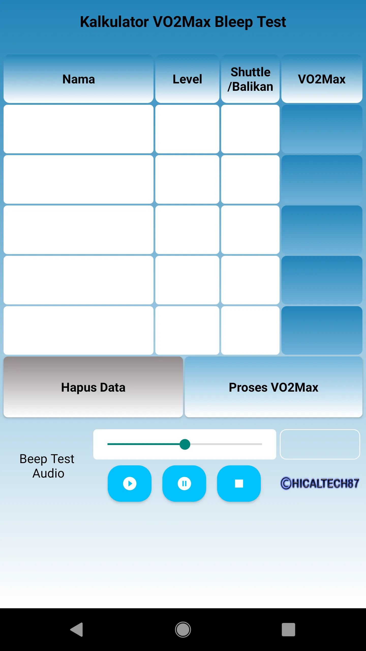 Kalkulator Vo2max Bleep Test | Indus Appstore | Screenshot