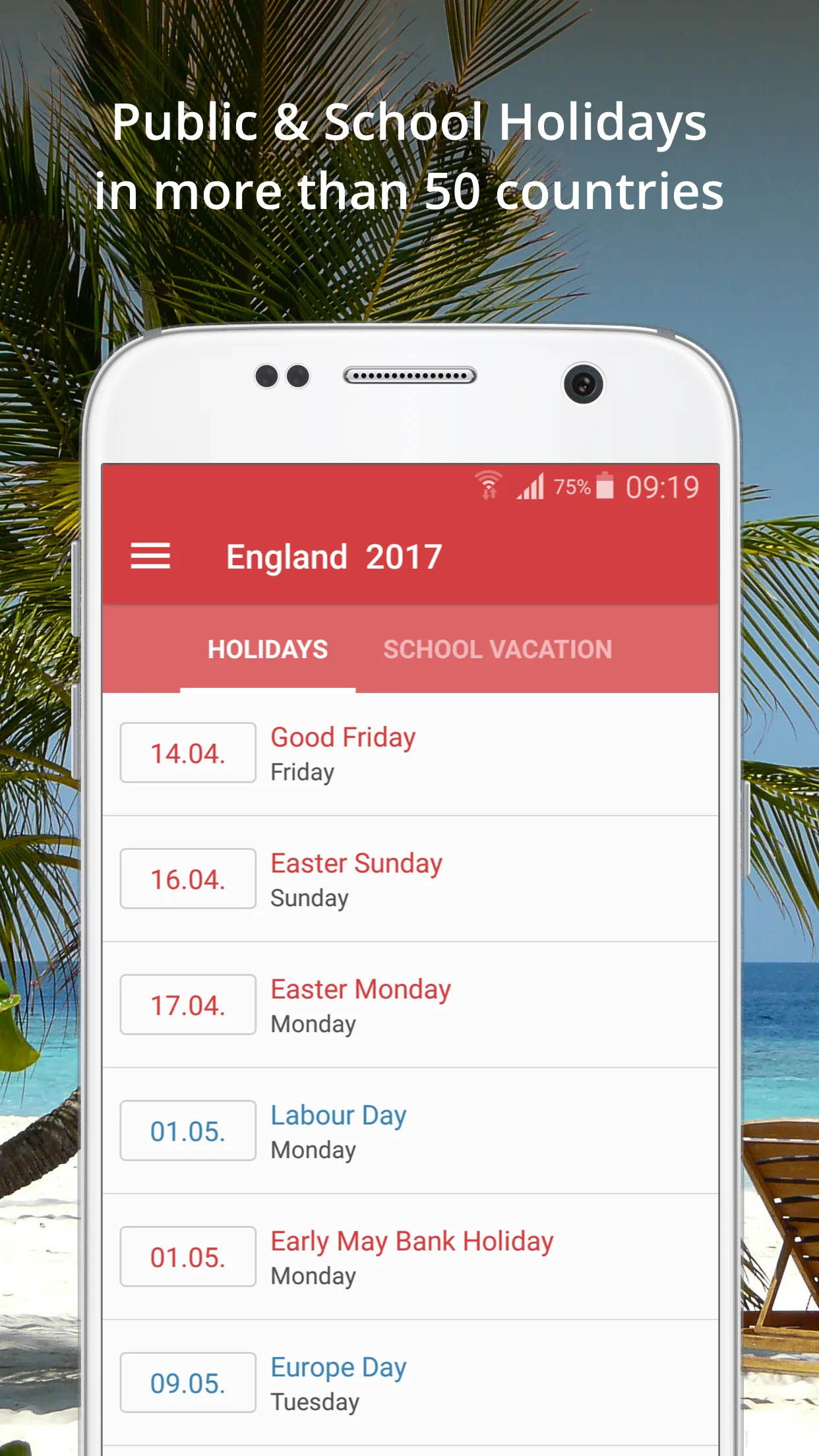 Holidays and Vacations | Indus Appstore | Screenshot