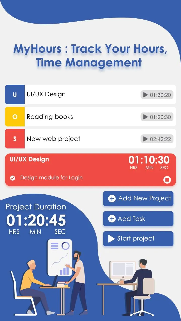 MyHours : Track Your Hours, Ti | Indus Appstore | Screenshot