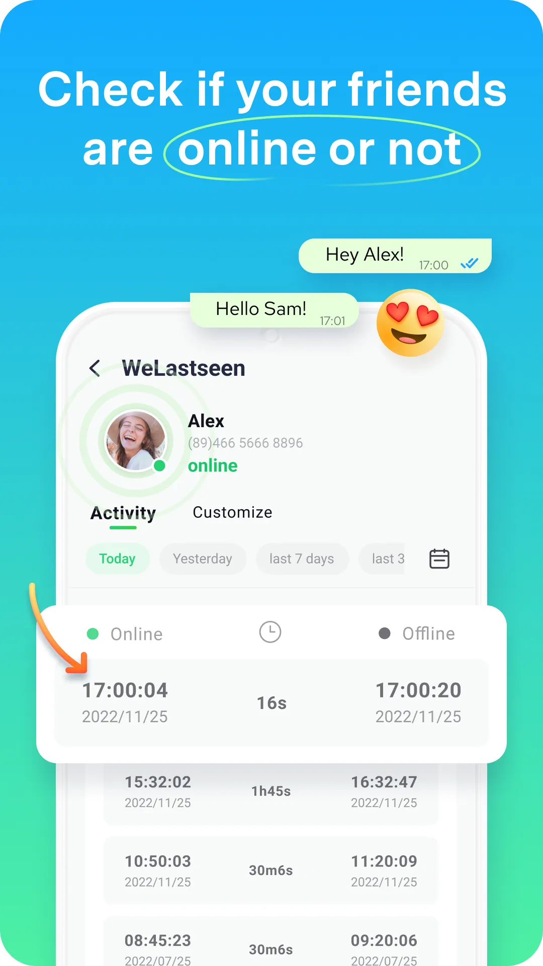 WeLastseen: Chat App tracker | Indus Appstore | Screenshot
