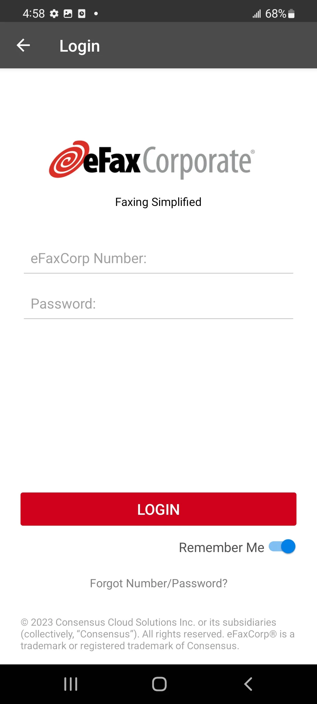 eFax Corporate Android Fax App | Indus Appstore | Screenshot