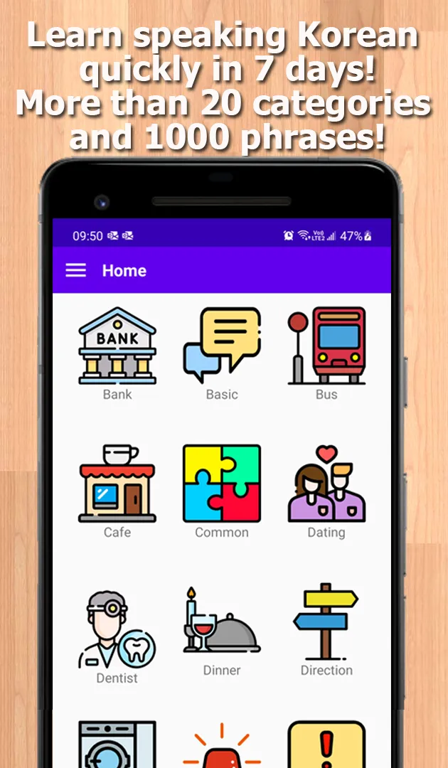 Learn Korean Phrasebook | Indus Appstore | Screenshot