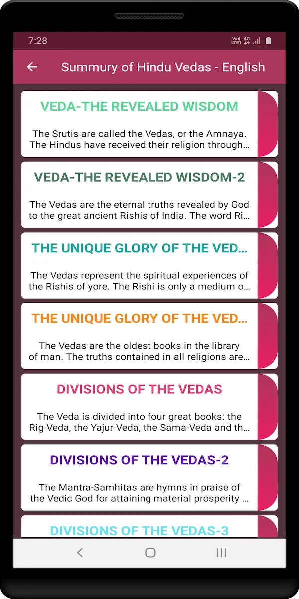 Summury of Hindu Vedas | Indus Appstore | Screenshot