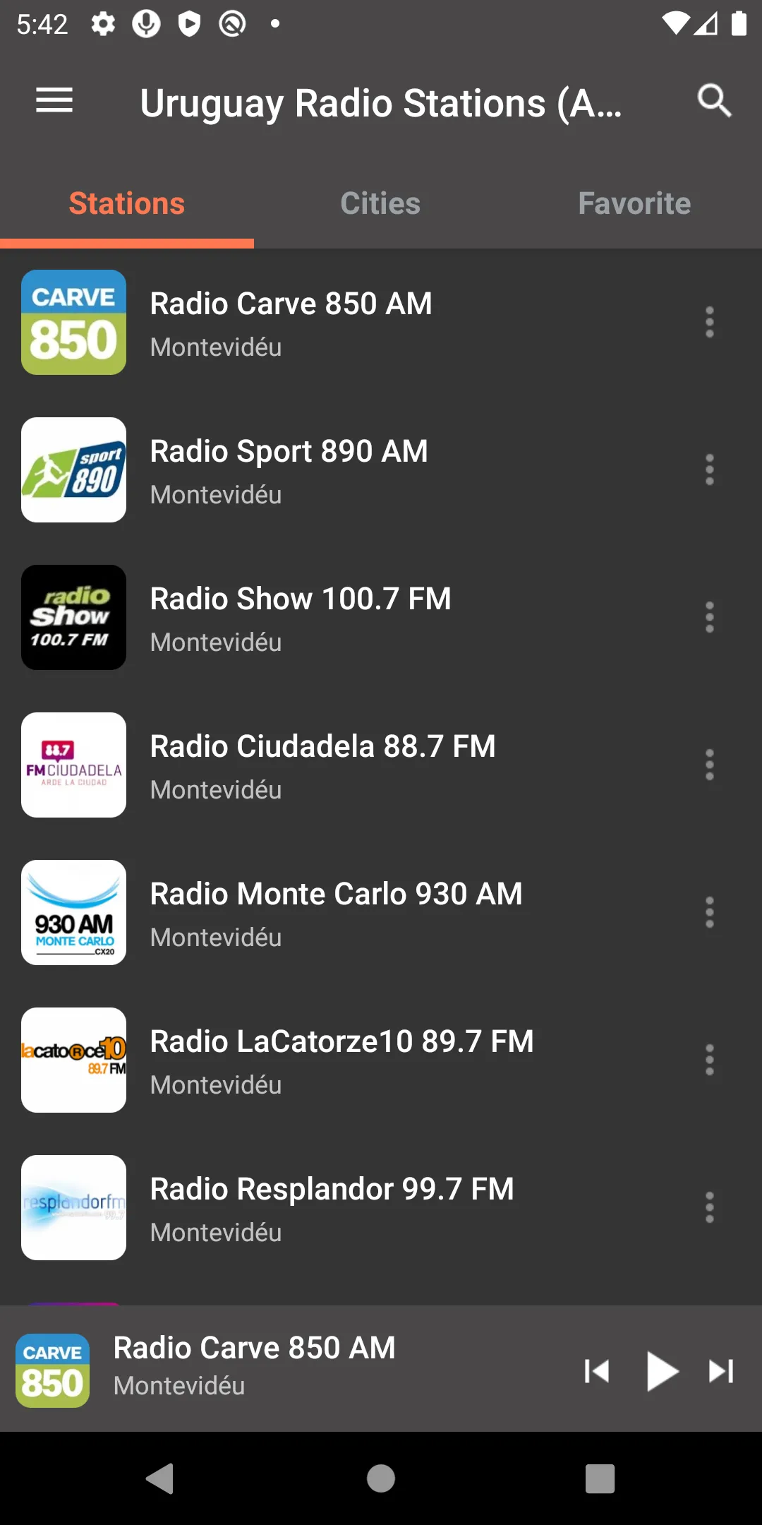 Uruguay Radio Stations (AM/FM) | Indus Appstore | Screenshot