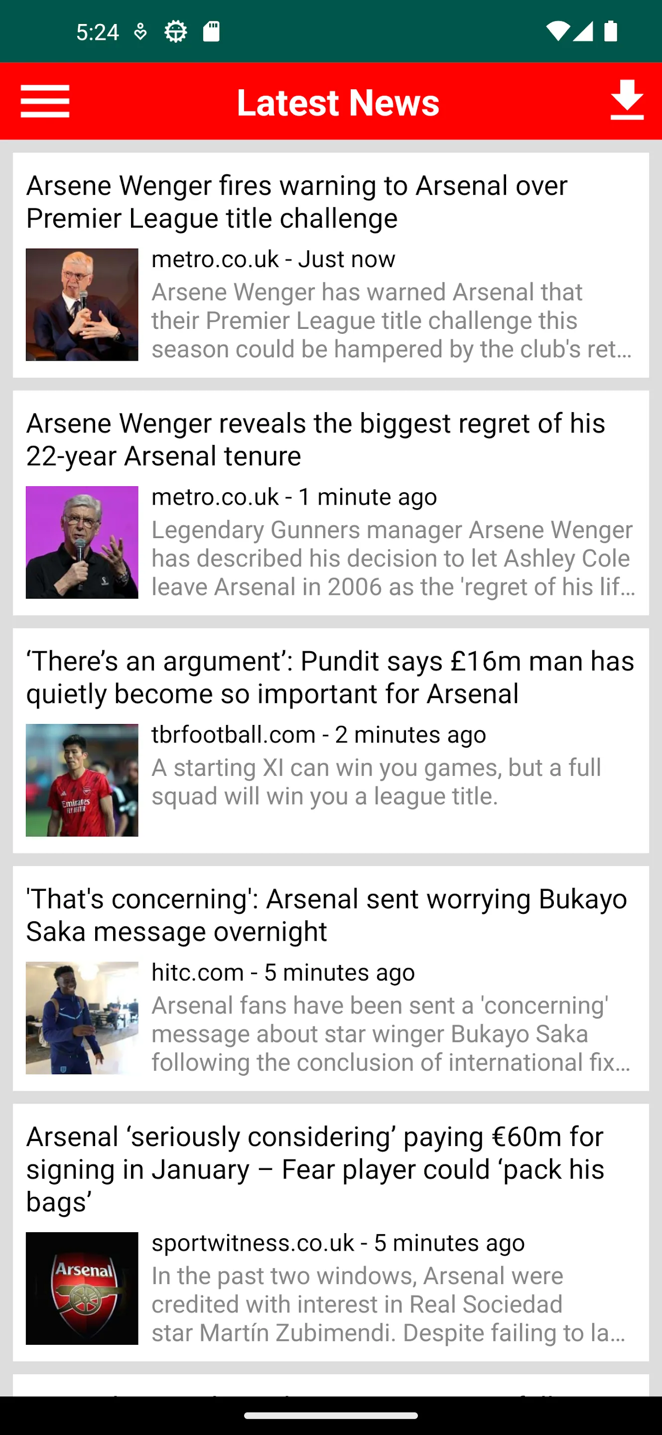 Arsenal Latest News &Transfers | Indus Appstore | Screenshot