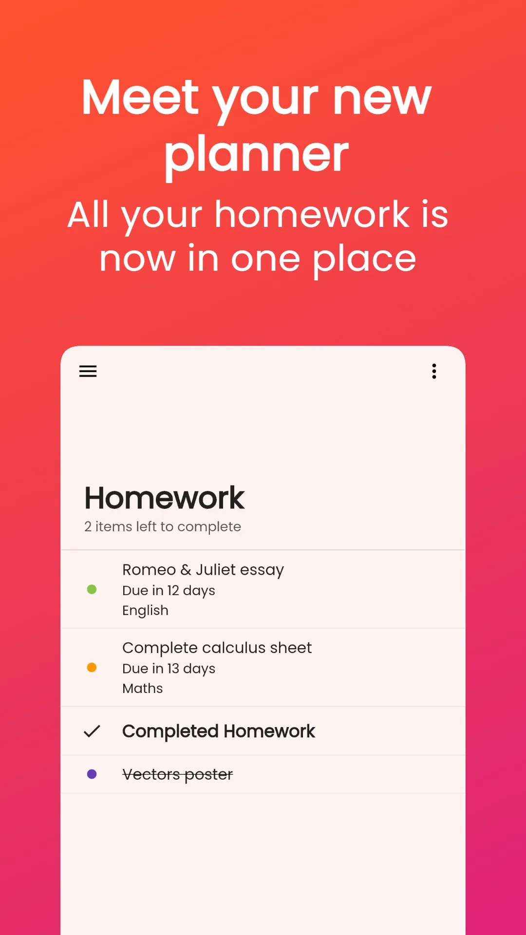 Simpliplan: homework planner | Indus Appstore | Screenshot