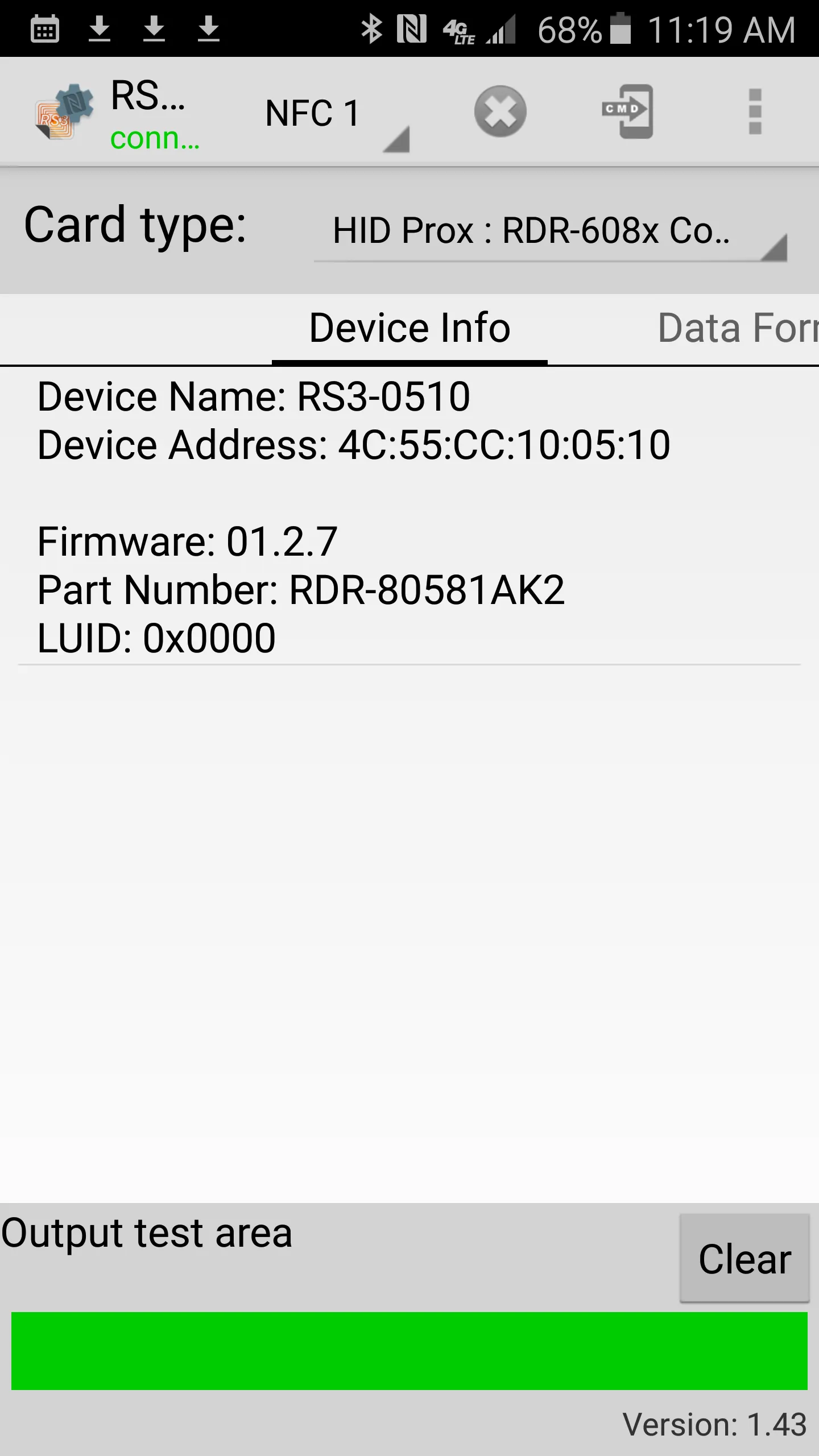 RS3 NFC Setup | Indus Appstore | Screenshot