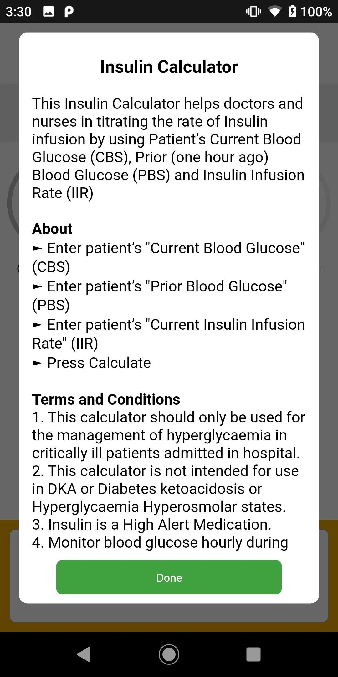 Insulin Calculator | Indus Appstore | Screenshot