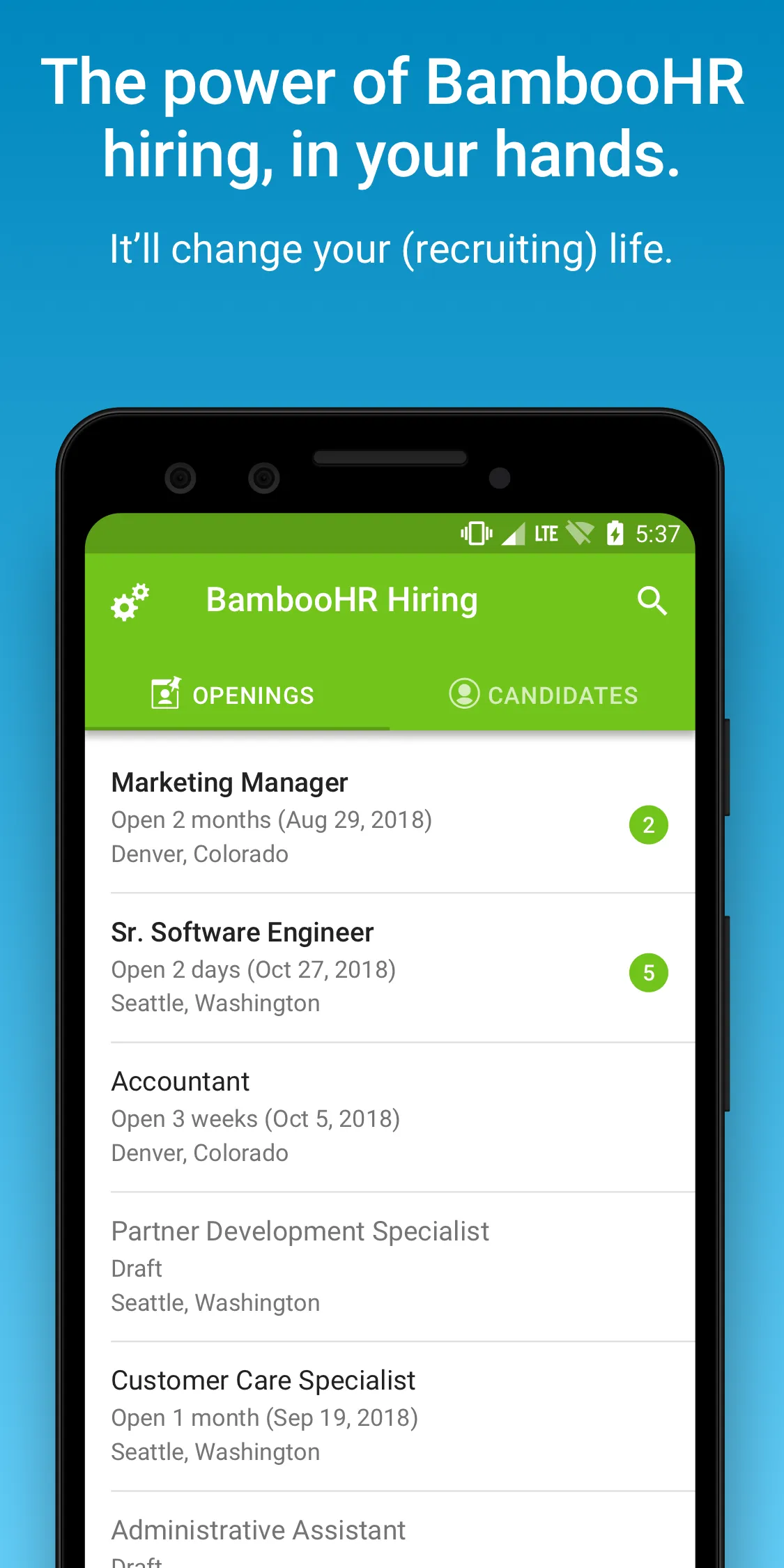 BambooHR Hiring | Indus Appstore | Screenshot