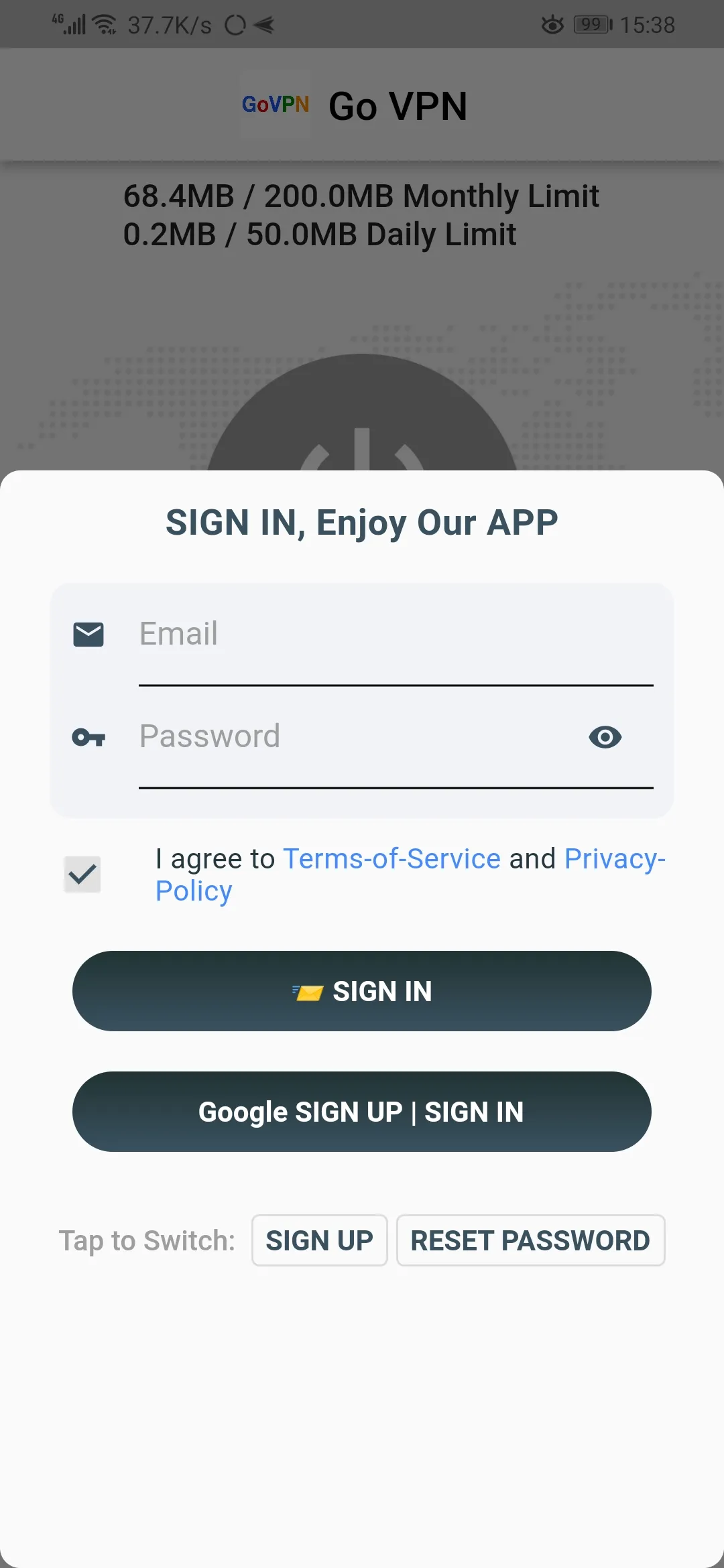 Go VPN - Google One-Key SignIn | Indus Appstore | Screenshot