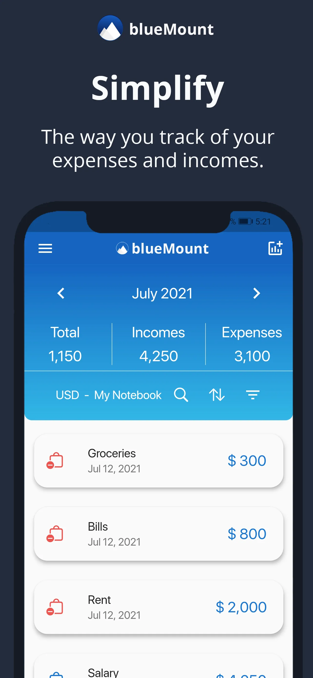 BlueMount money manager wallet | Indus Appstore | Screenshot