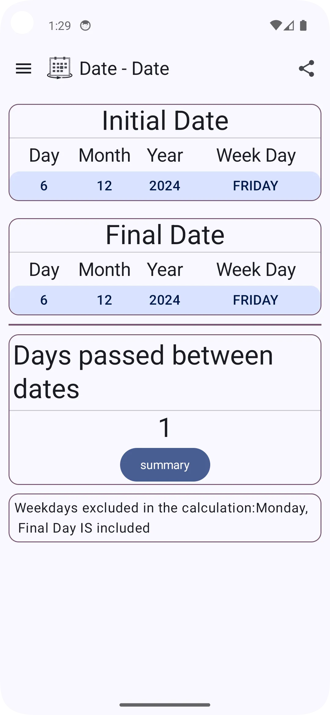 Days Calculator | Indus Appstore | Screenshot