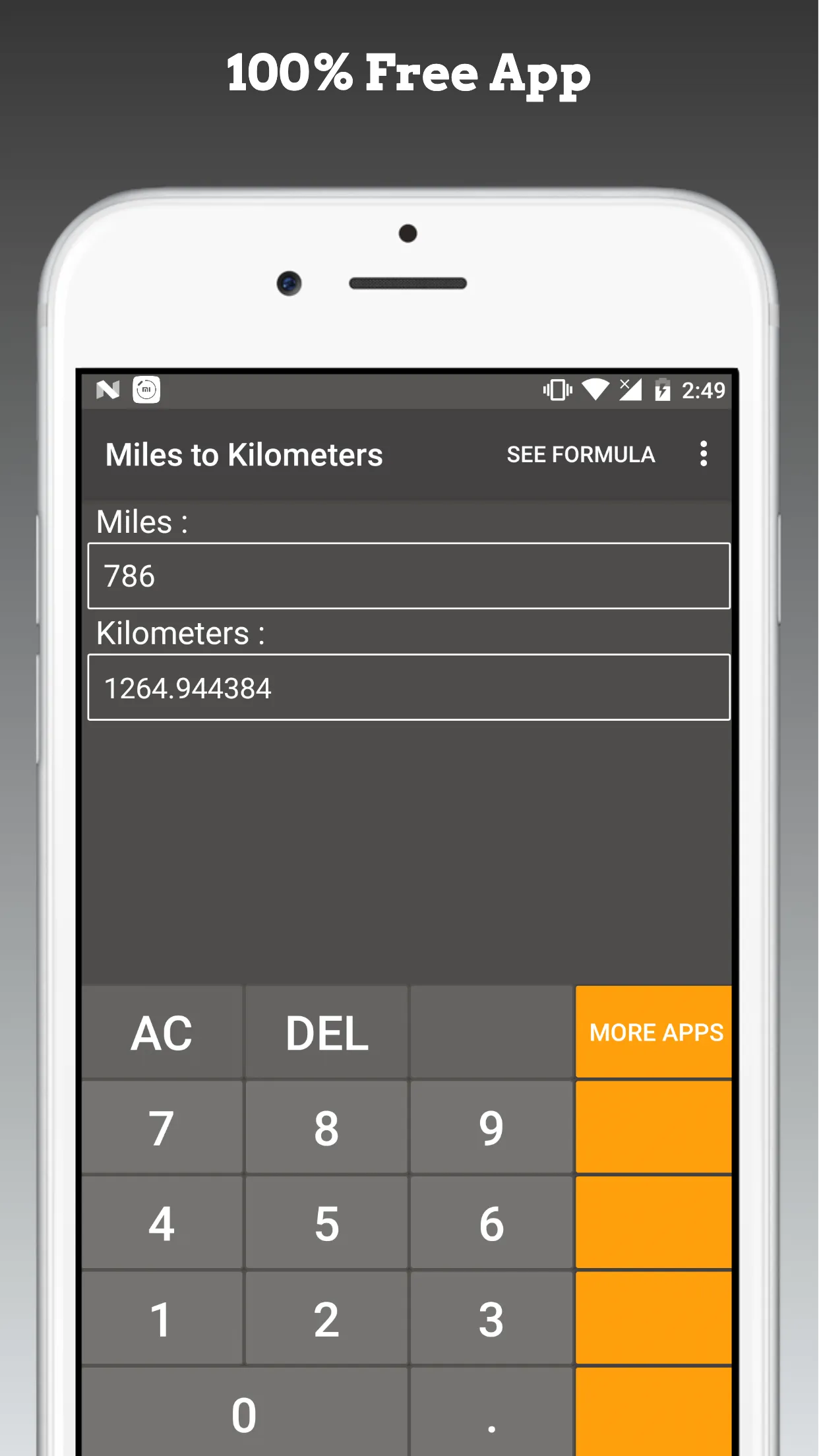 Miles to Kilometers / miles to | Indus Appstore | Screenshot