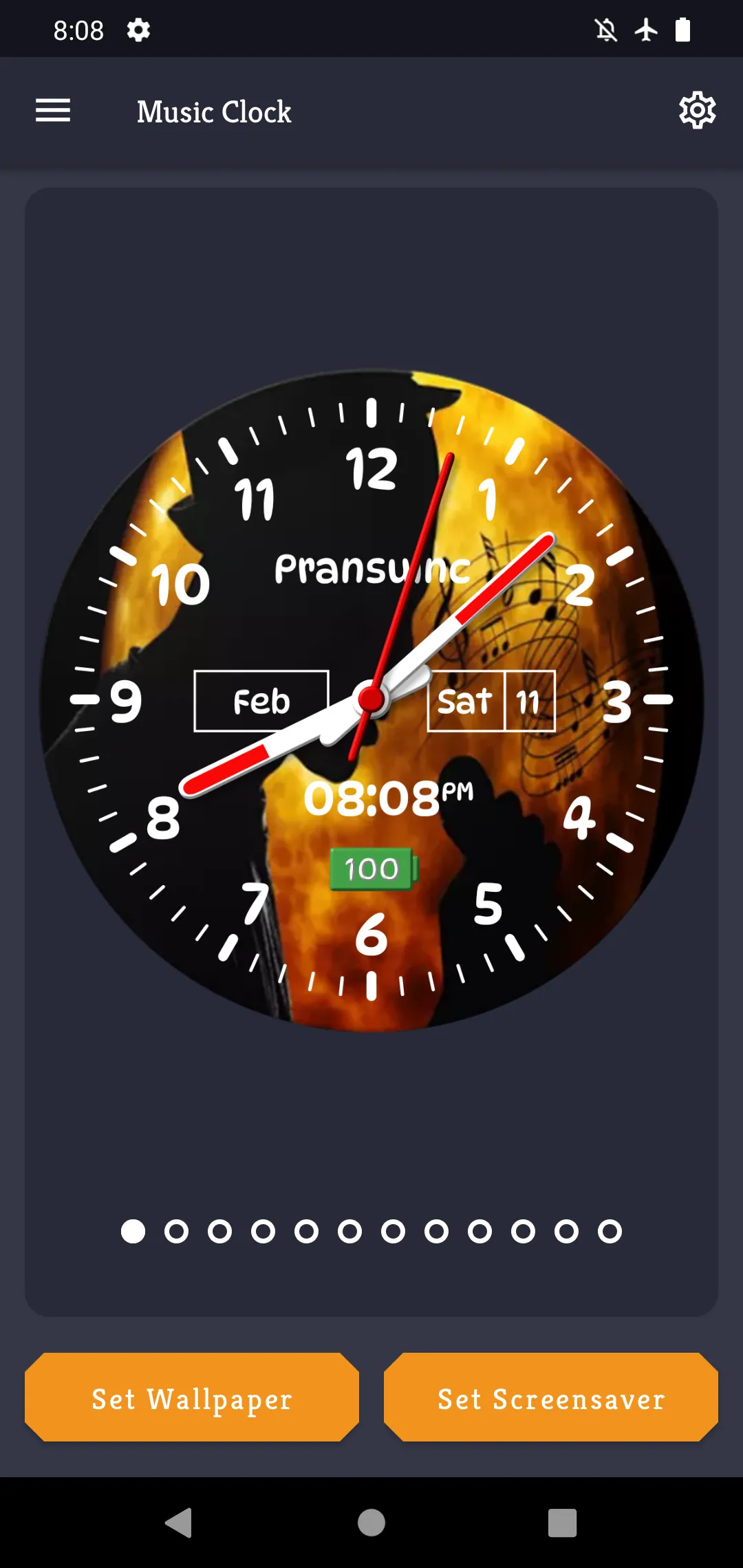 Music Clock Live Wallpaper | Indus Appstore | Screenshot