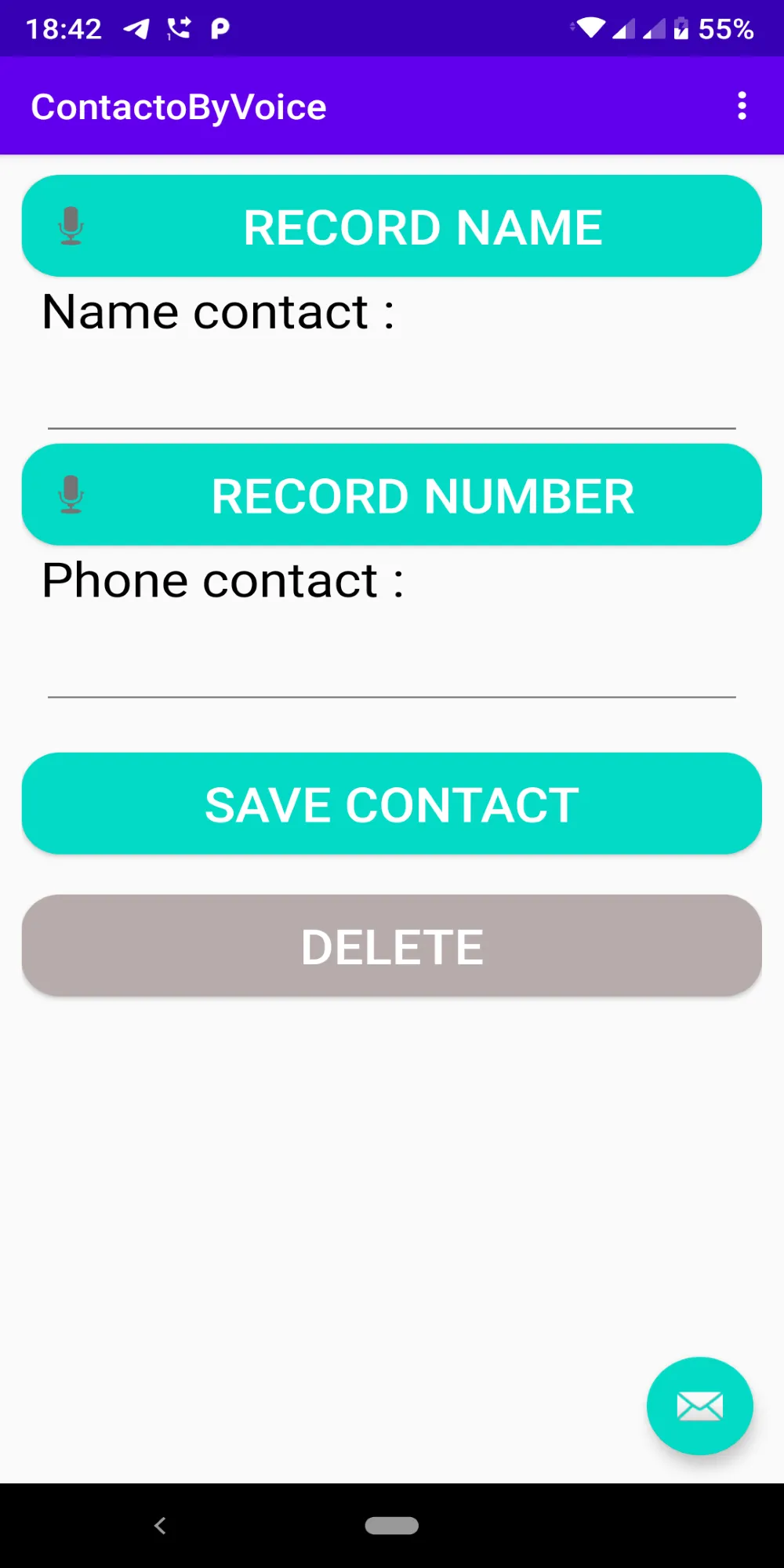 Add contact by voice | Indus Appstore | Screenshot