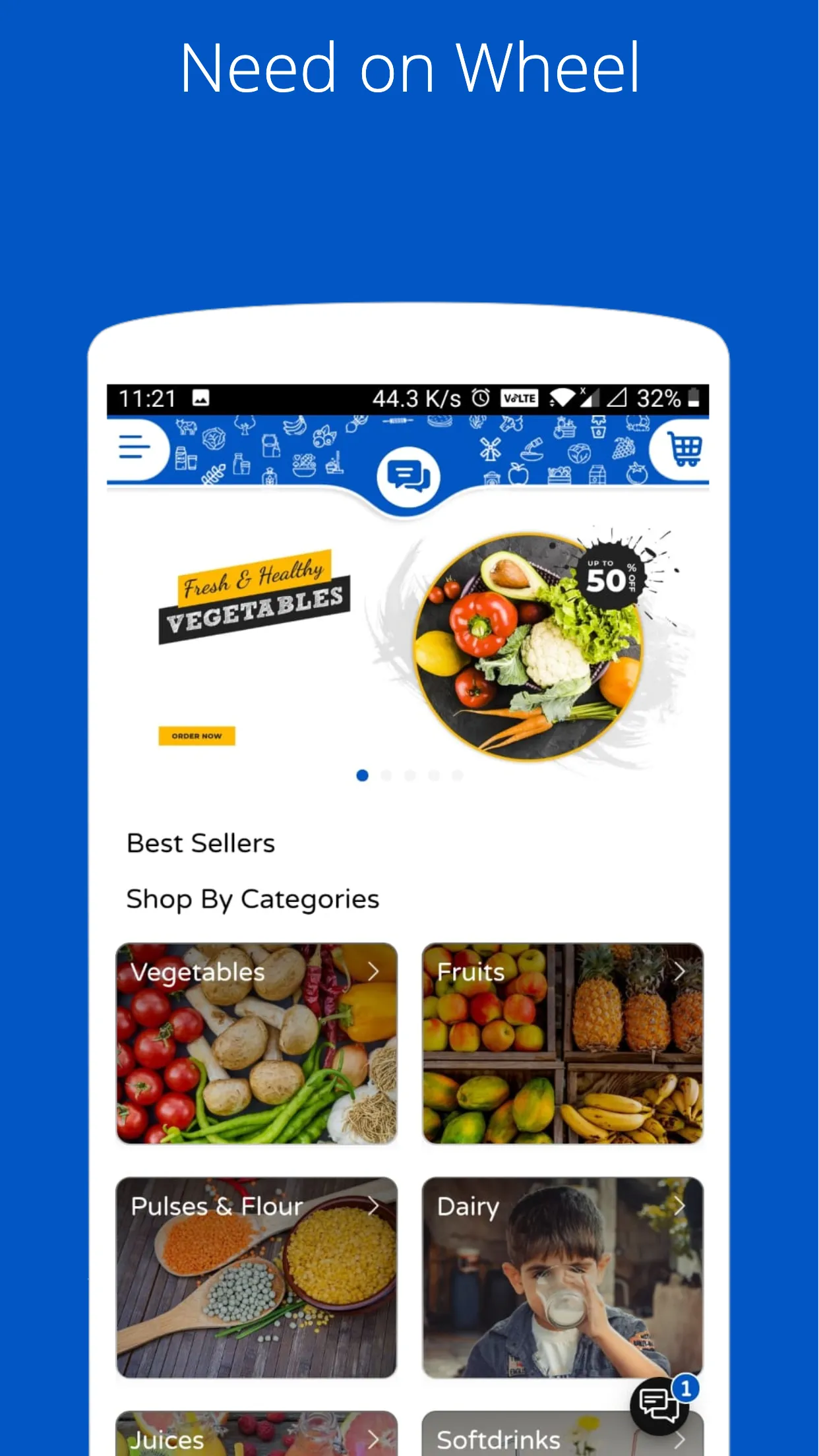 Need on Wheel- Online Grocery | Indus Appstore | Screenshot