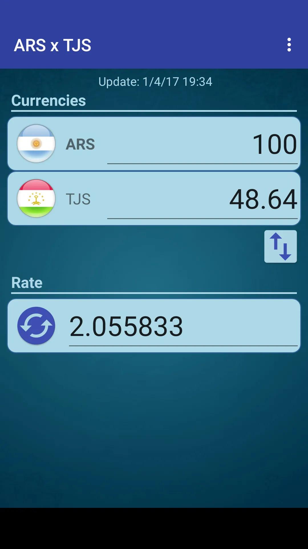 Arg. Peso x Tajikistani Somoni | Indus Appstore | Screenshot