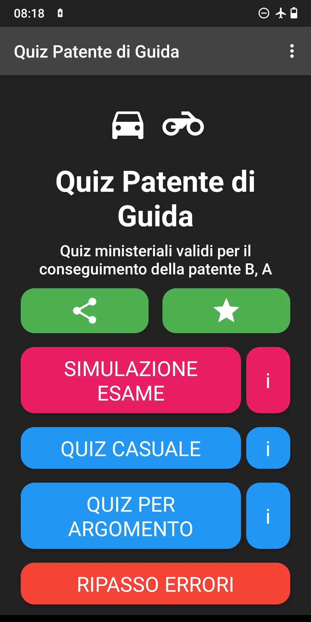 Quiz Esame Patente | Indus Appstore | Screenshot