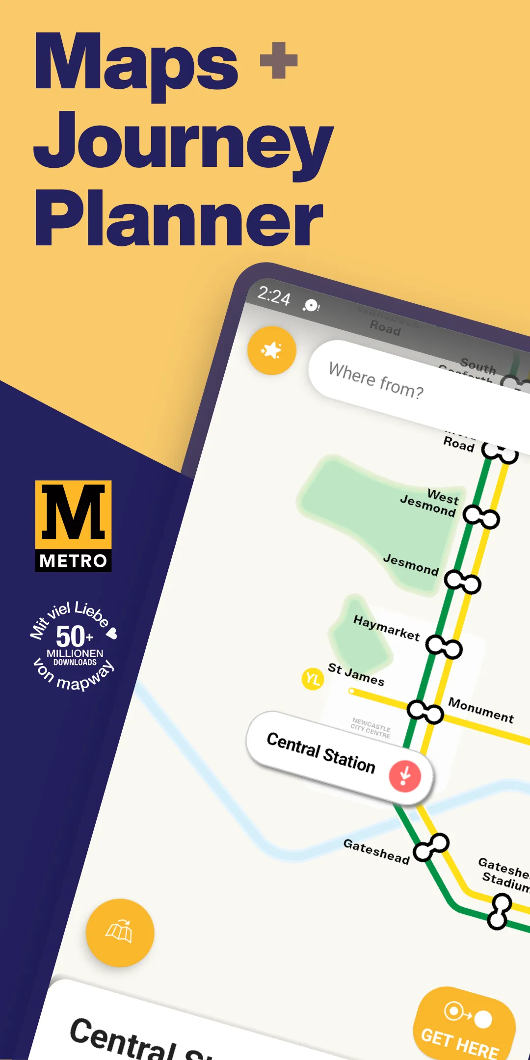 Tyne and Wear Metro Map | Indus Appstore | Screenshot