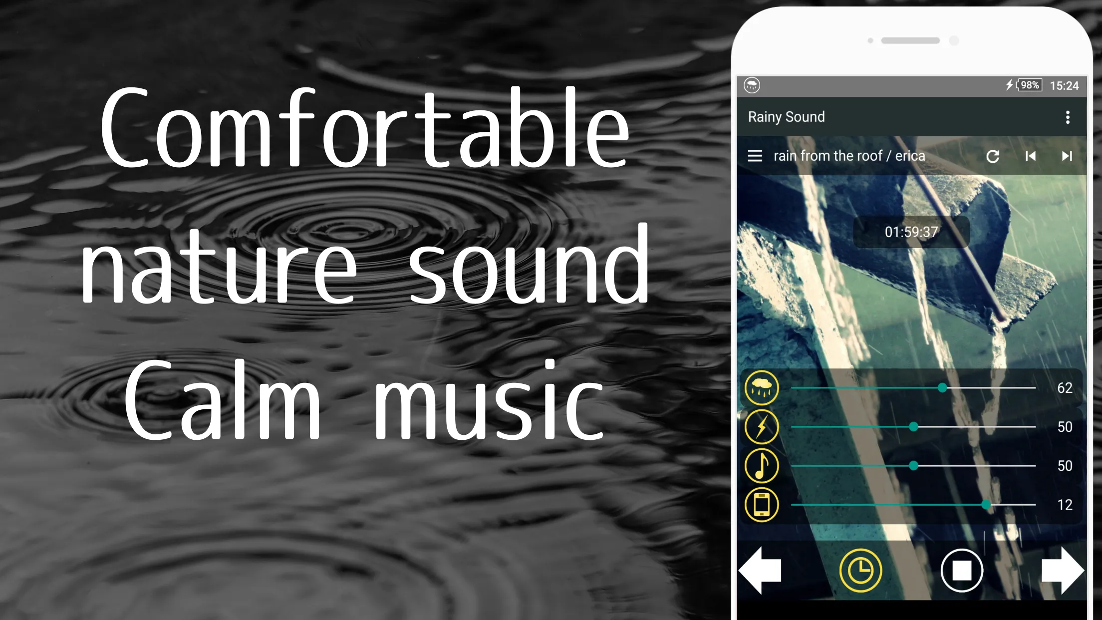 Rainy Sound  comfortable sleep | Indus Appstore | Screenshot