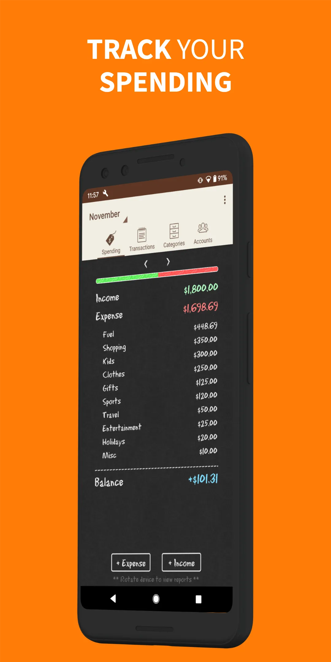 Spending Tracker | Indus Appstore | Screenshot