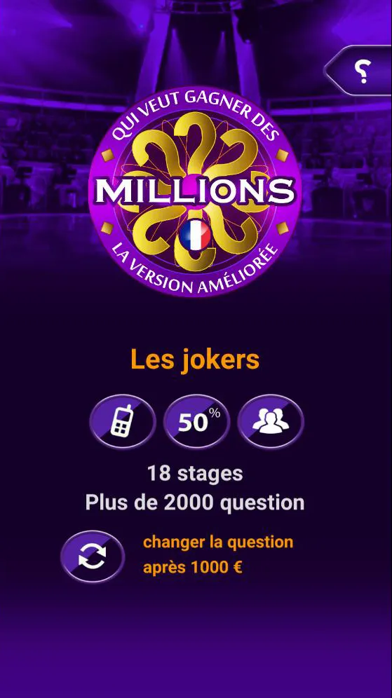 Qui veut gagner the million | Indus Appstore | Screenshot