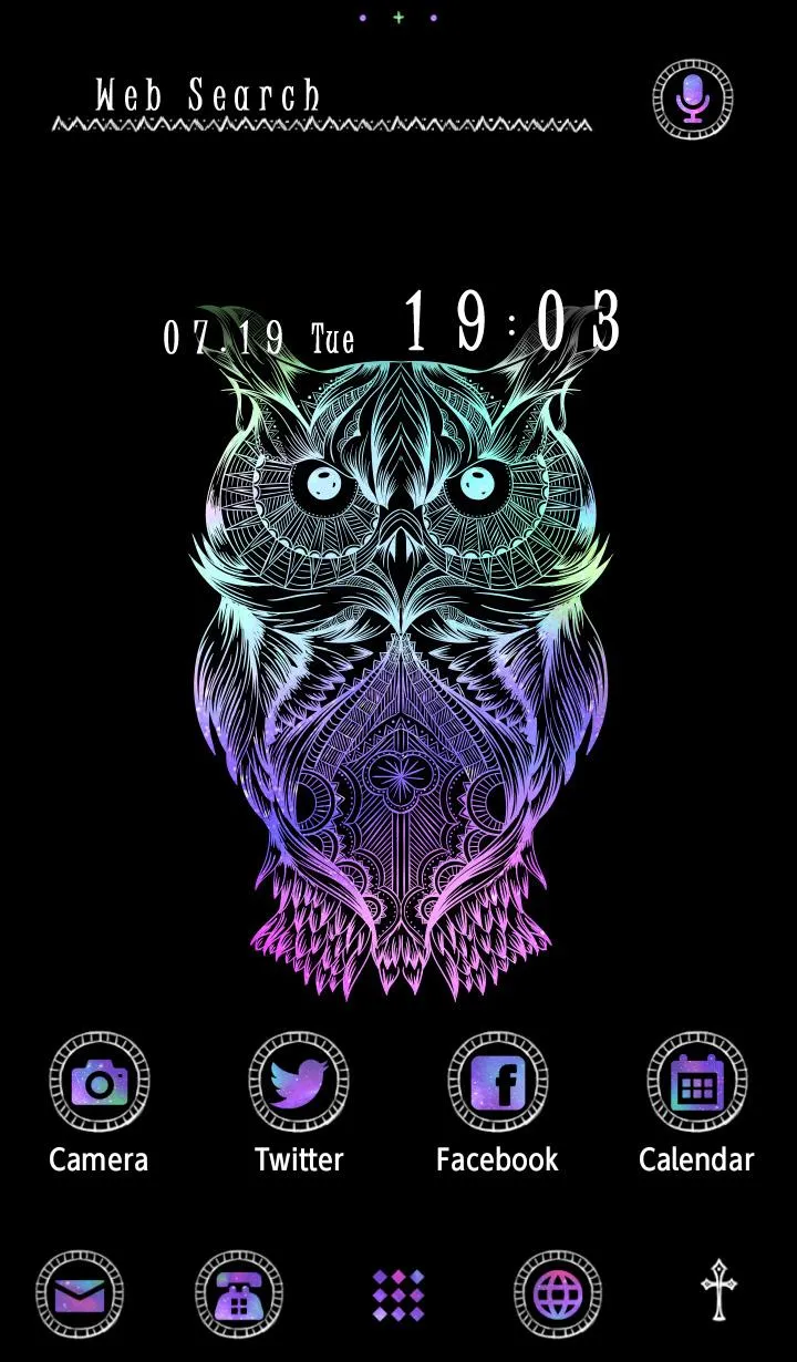 Galaxy Owl Theme +HOME | Indus Appstore | Screenshot