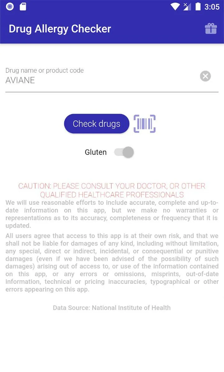 Drug Allergy Checker - Gluten | Indus Appstore | Screenshot