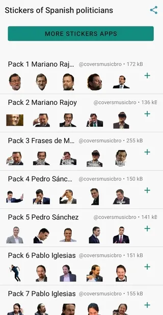 Sticker de Políticos Españoles | Indus Appstore | Screenshot