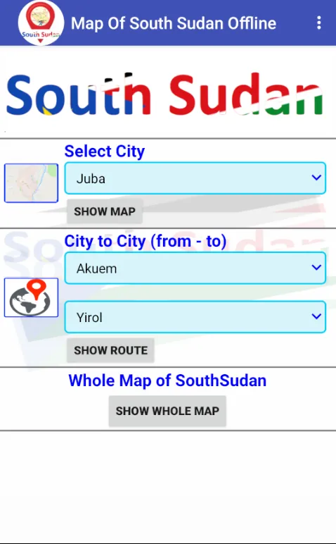 Map Of South Sudan Offline | Indus Appstore | Screenshot