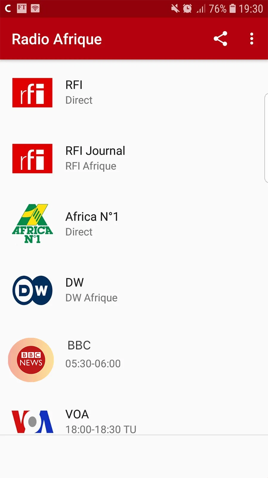 Radio Afrique | Indus Appstore | Screenshot