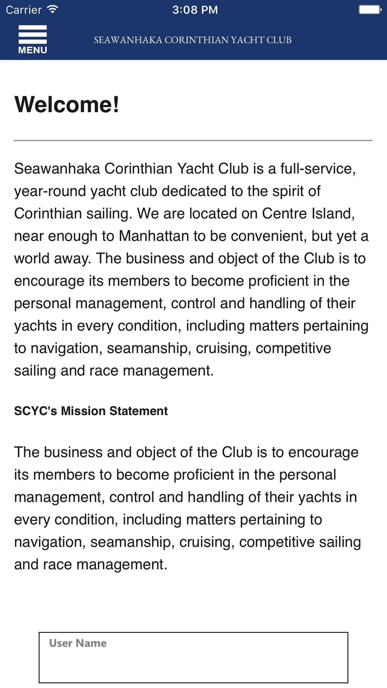 Seawanhaka Corinthian YC | Indus Appstore | Screenshot