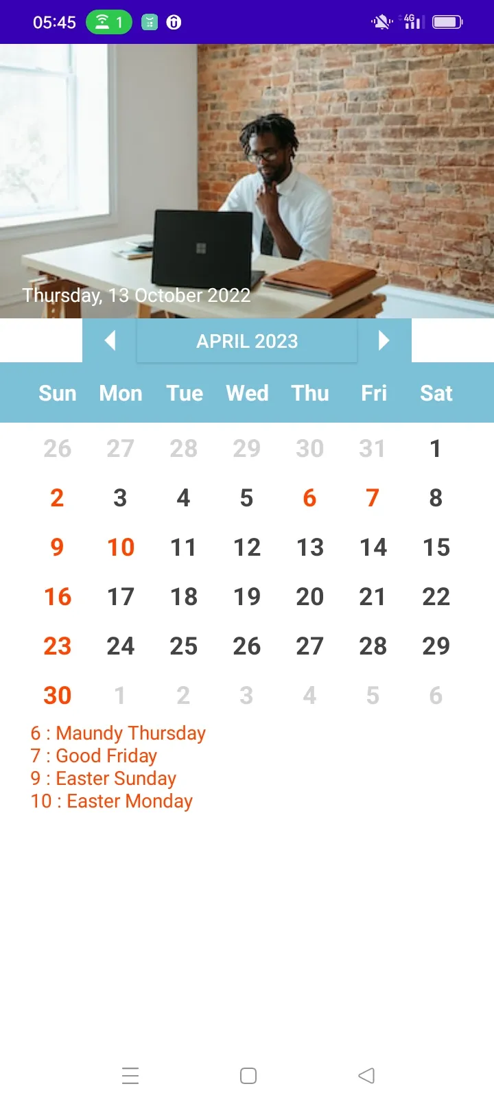 Denmark Calendar | Indus Appstore | Screenshot